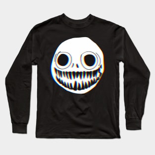 Scary Skull Face Long Sleeve T-Shirt